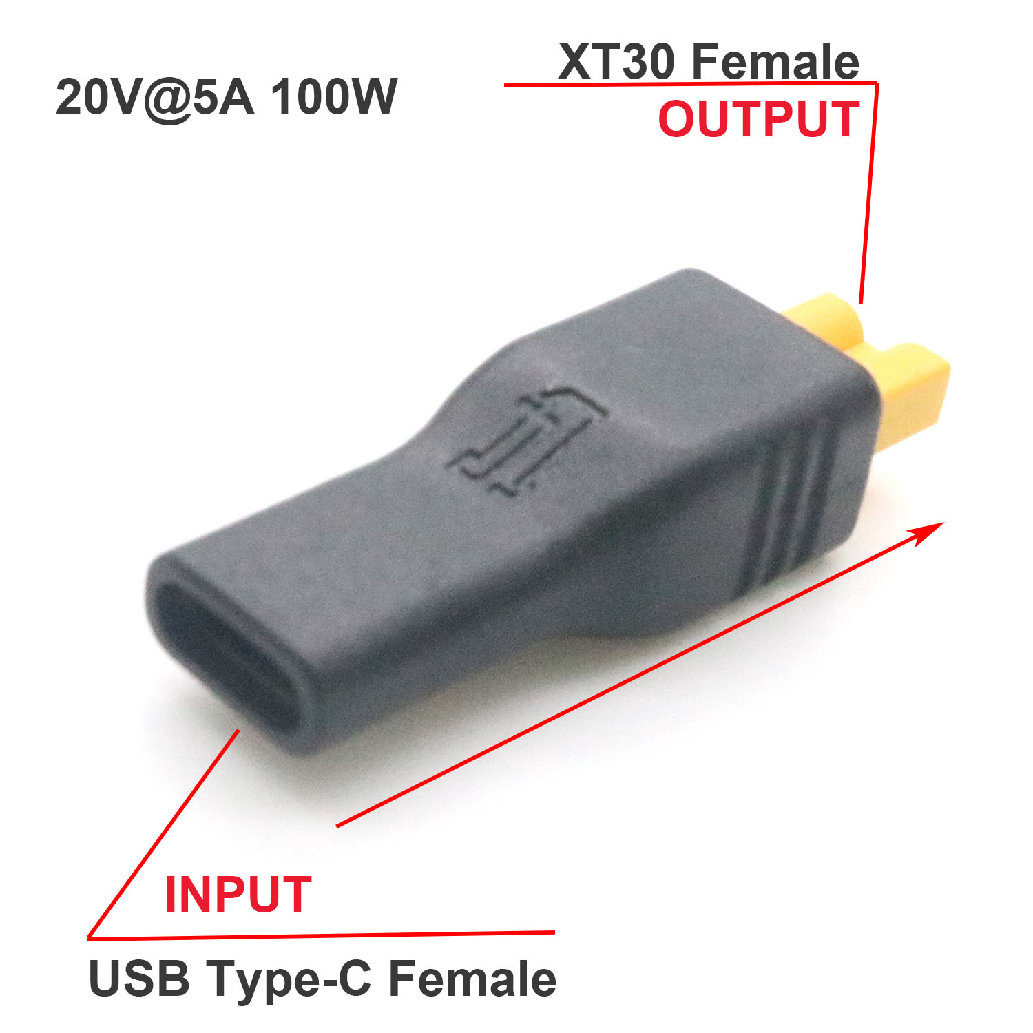 Drone Battery Adapter - 1pc USB Type C Female Input