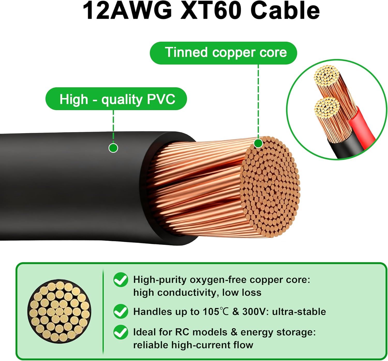 JMUYTOP 3FT 12AWG XT60 Panel M - Drone Battery Adapter review and price